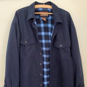 Vintage Levi Strauss & Co Jacket Mens Sz Large Quilt Lined Blue Pockets